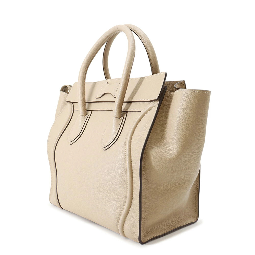 Celine Luggage Leather Handbag Tote Shopper Black